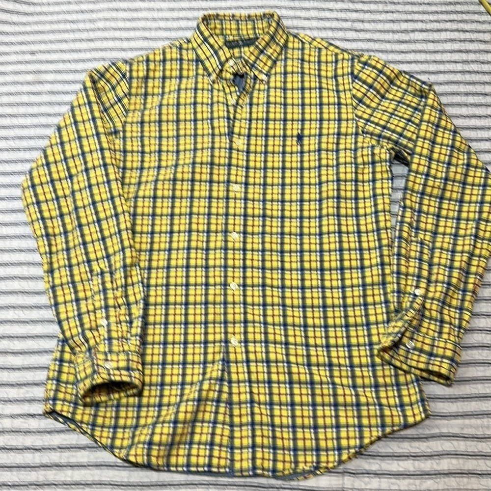 😊Ralph Lauren Men's Multi Color Double Lined Plaid Button-Down Shirt M - Picture 3 of 16